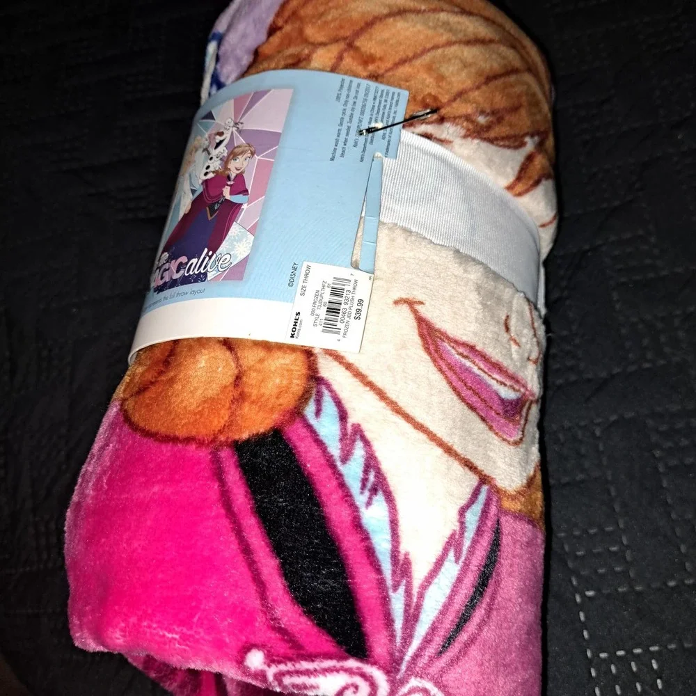 NWT Disney Frozen PLUSH Blanket 50 x 60 inch With all the favorite Characters!